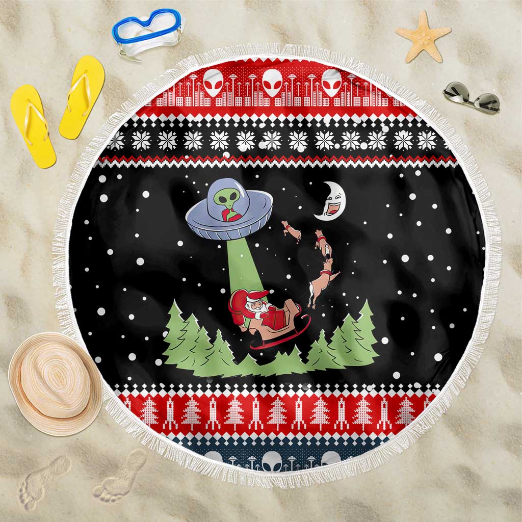 Alien Christmas Beach Blanket Xmas Holiday Patterns - Wonder Print Shop