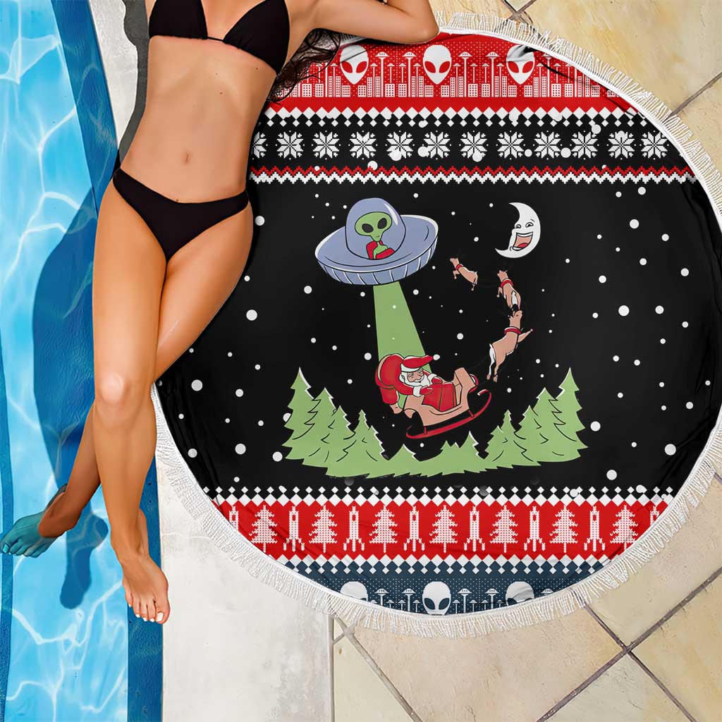 Alien Christmas Beach Blanket Xmas Holiday Patterns - Wonder Print Shop