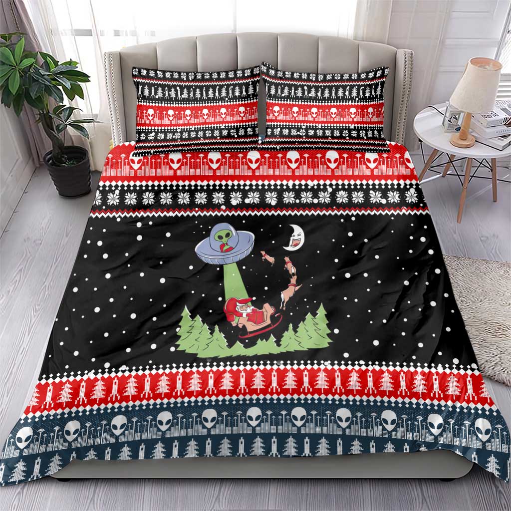 Alien Christmas Bedding Set Xmas Holiday Patterns - Wonder Print Shop