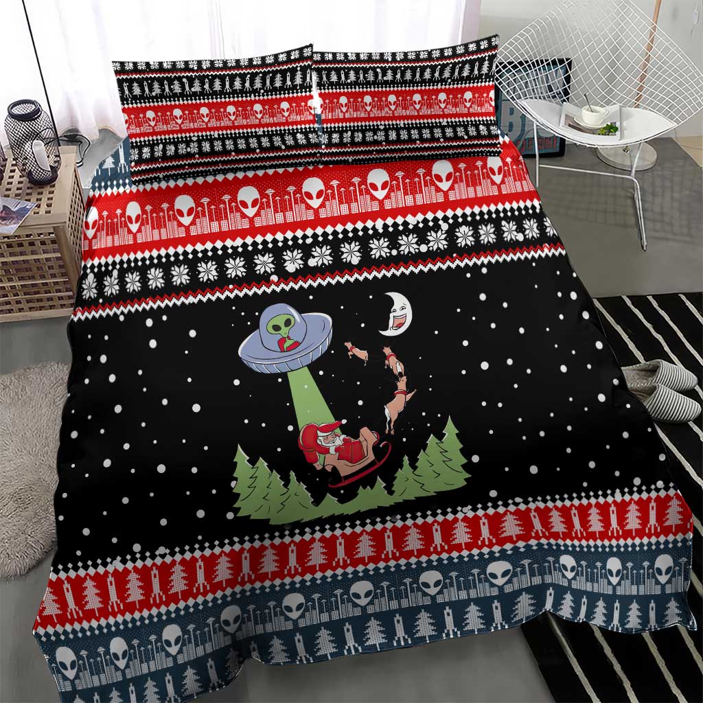 Alien Christmas Bedding Set Xmas Holiday Patterns - Wonder Print Shop