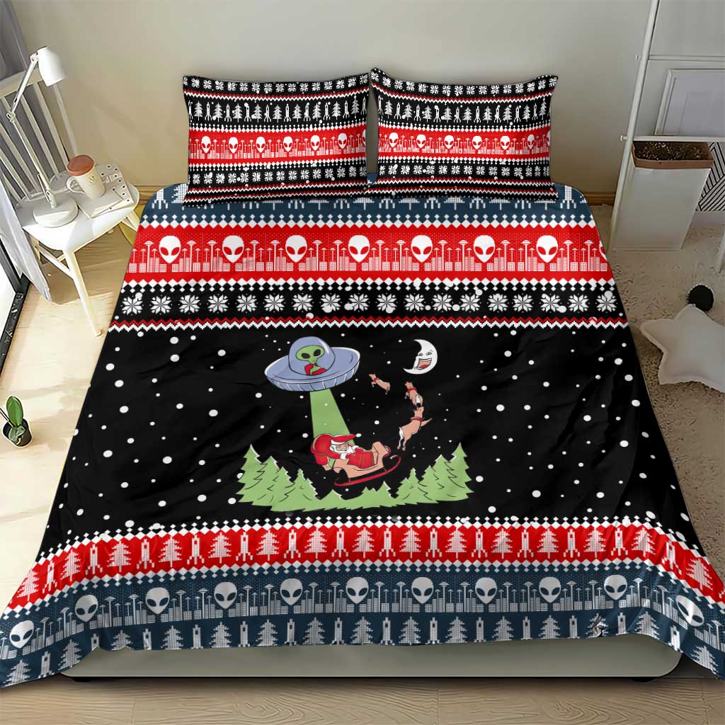 Alien Christmas Bedding Set Xmas Holiday Patterns - Wonder Print Shop