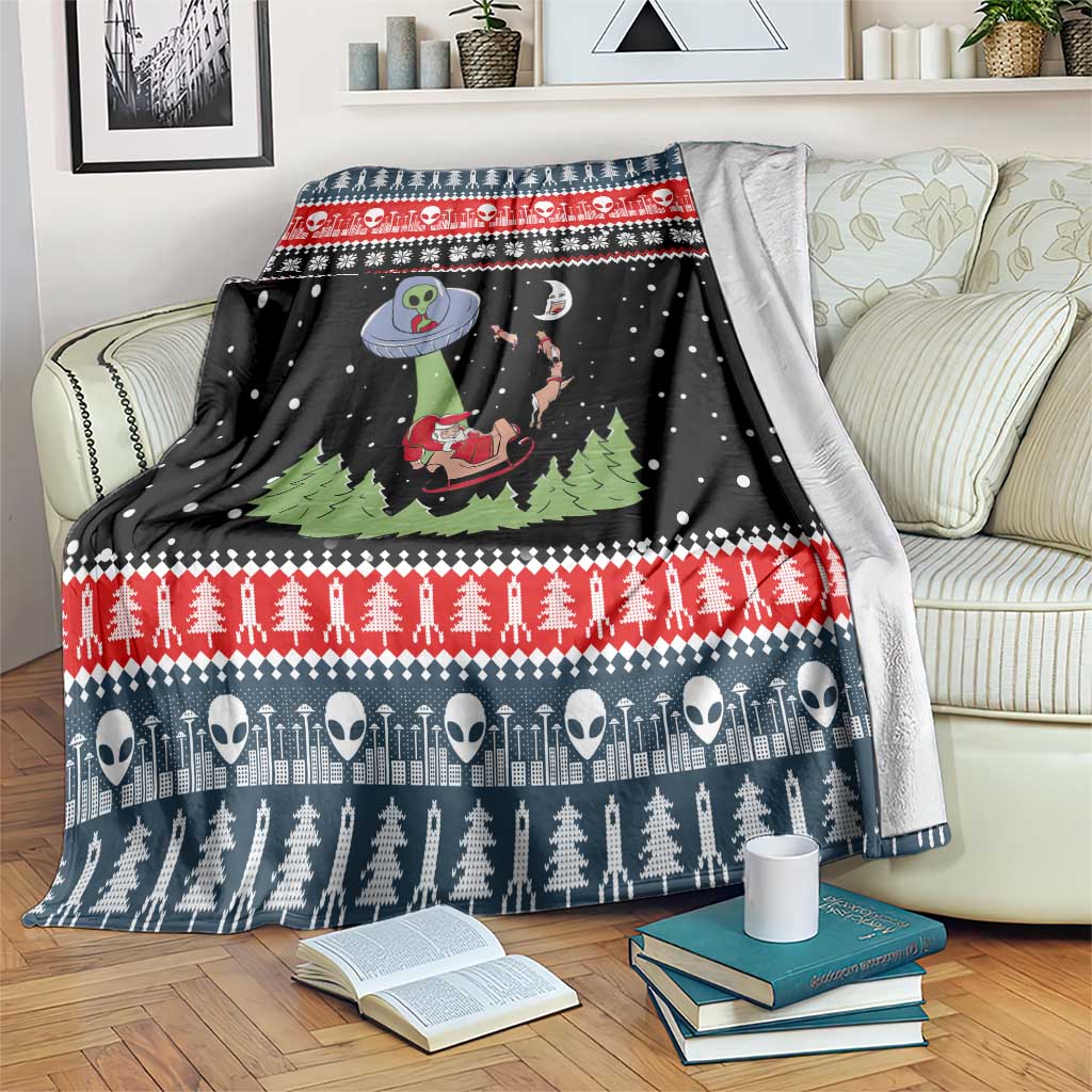 Alien Christmas Blanket Xmas Holiday Patterns - Wonder Print Shop