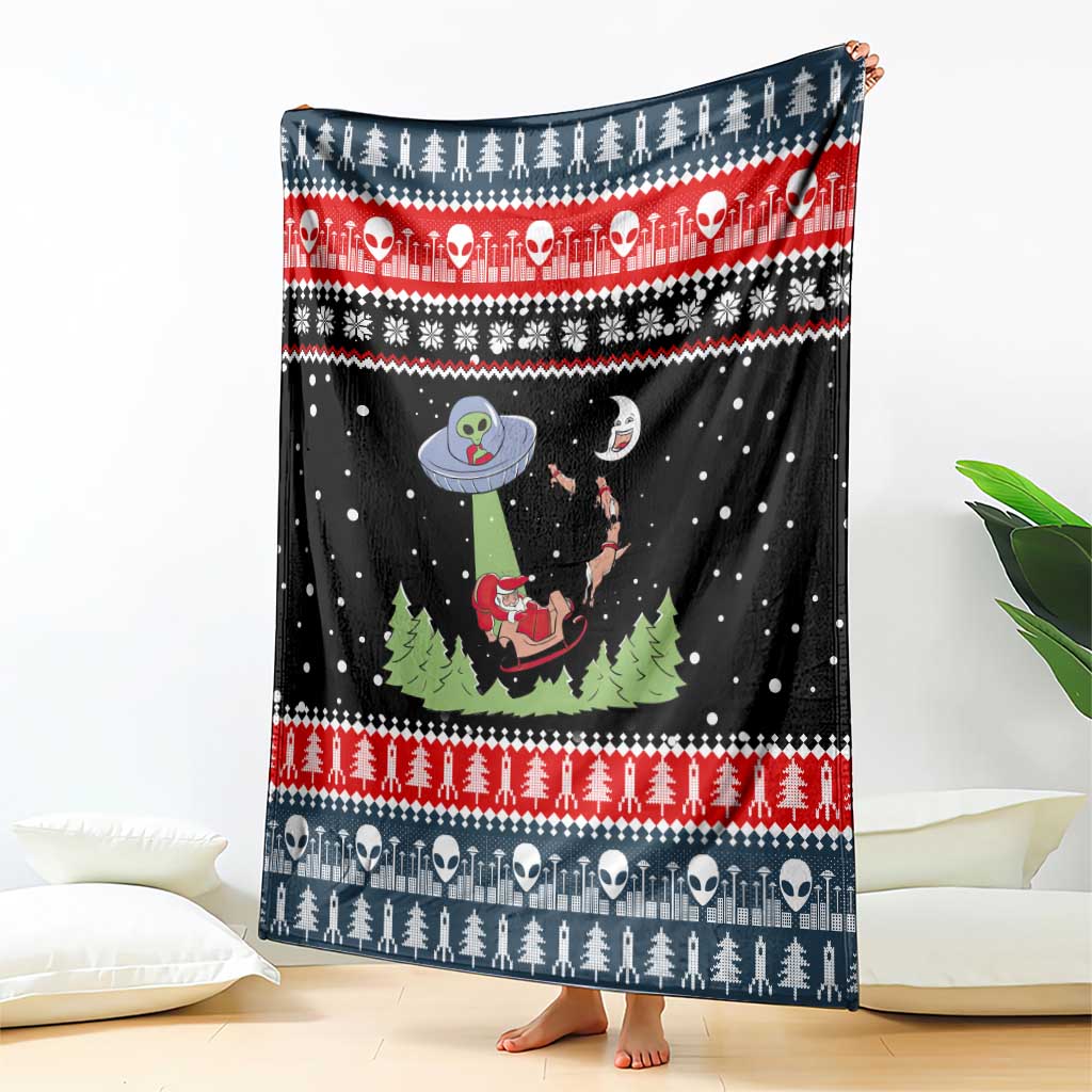 Alien Christmas Blanket Xmas Holiday Patterns - Wonder Print Shop