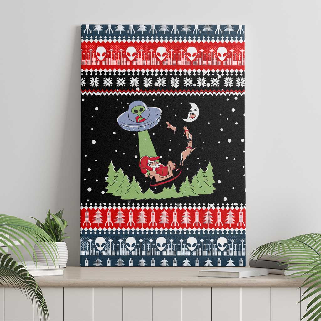 Alien Christmas Canvas Wall Art Xmas Holiday Patterns - Wonder Print Shop
