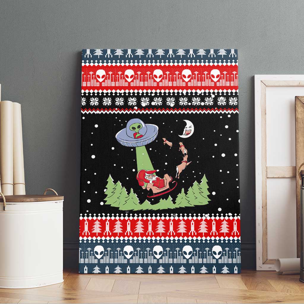 Alien Christmas Canvas Wall Art Xmas Holiday Patterns - Wonder Print Shop