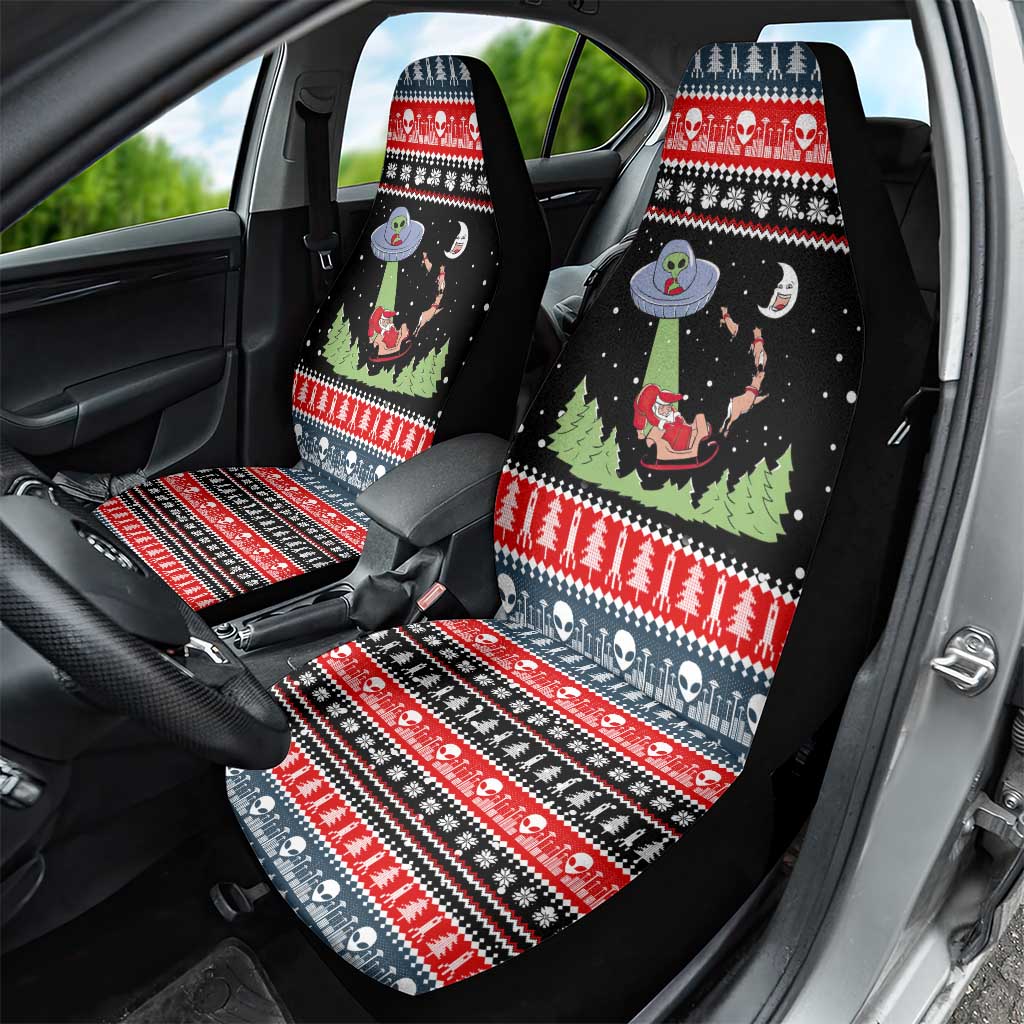Alien Christmas Car Seat Cover Xmas Holiday Patterns - Wonder Print Shop