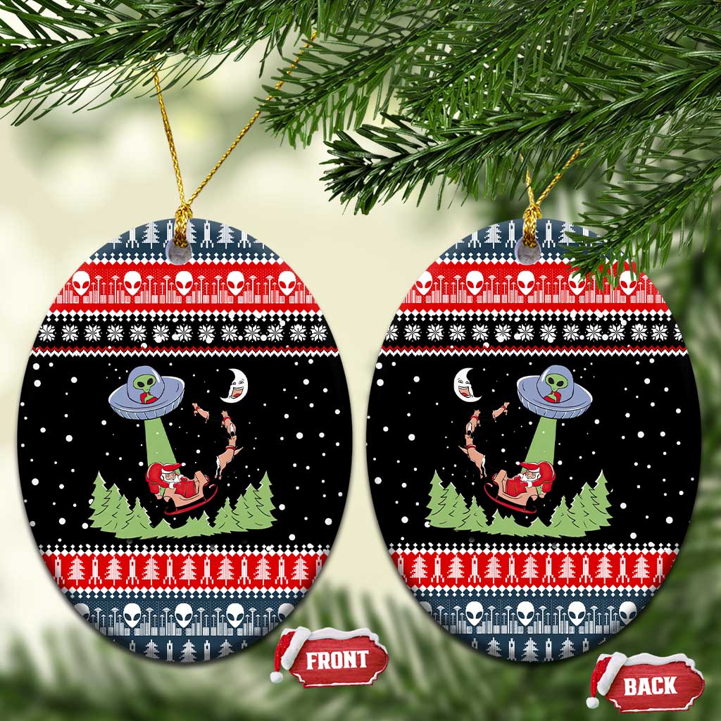 Alien Christmas Ceramic Ornament Xmas Holiday Patterns - Wonder Print Shop