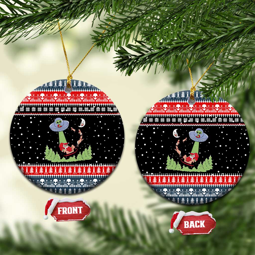 Alien Christmas Ceramic Ornament Xmas Holiday Patterns - Wonder Print Shop
