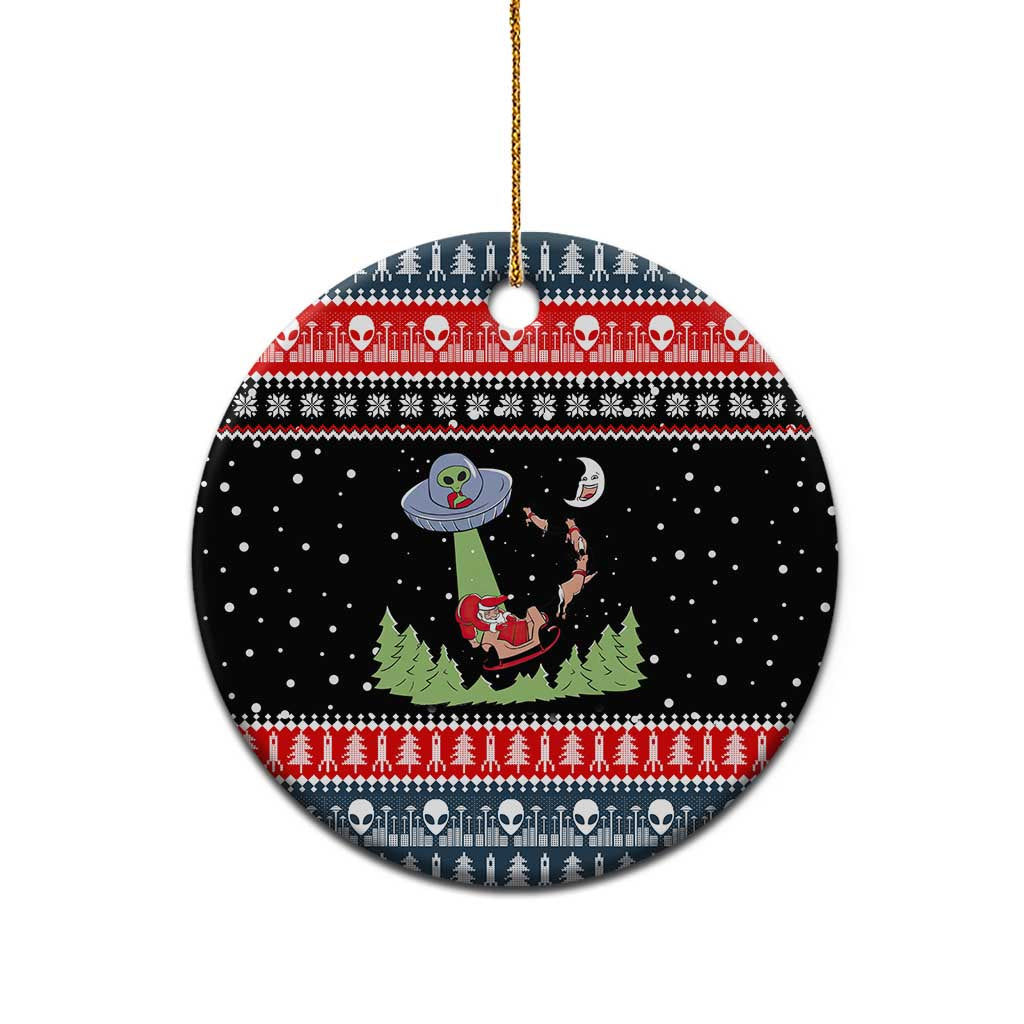 Alien Christmas Ceramic Ornament Xmas Holiday Patterns - Wonder Print Shop