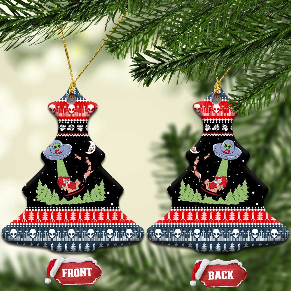 Alien Christmas Ceramic Ornament Xmas Holiday Patterns - Wonder Print Shop