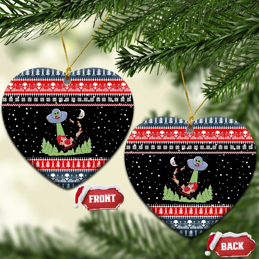 Alien Christmas Ceramic Ornament Xmas Holiday Patterns - Wonder Print Shop