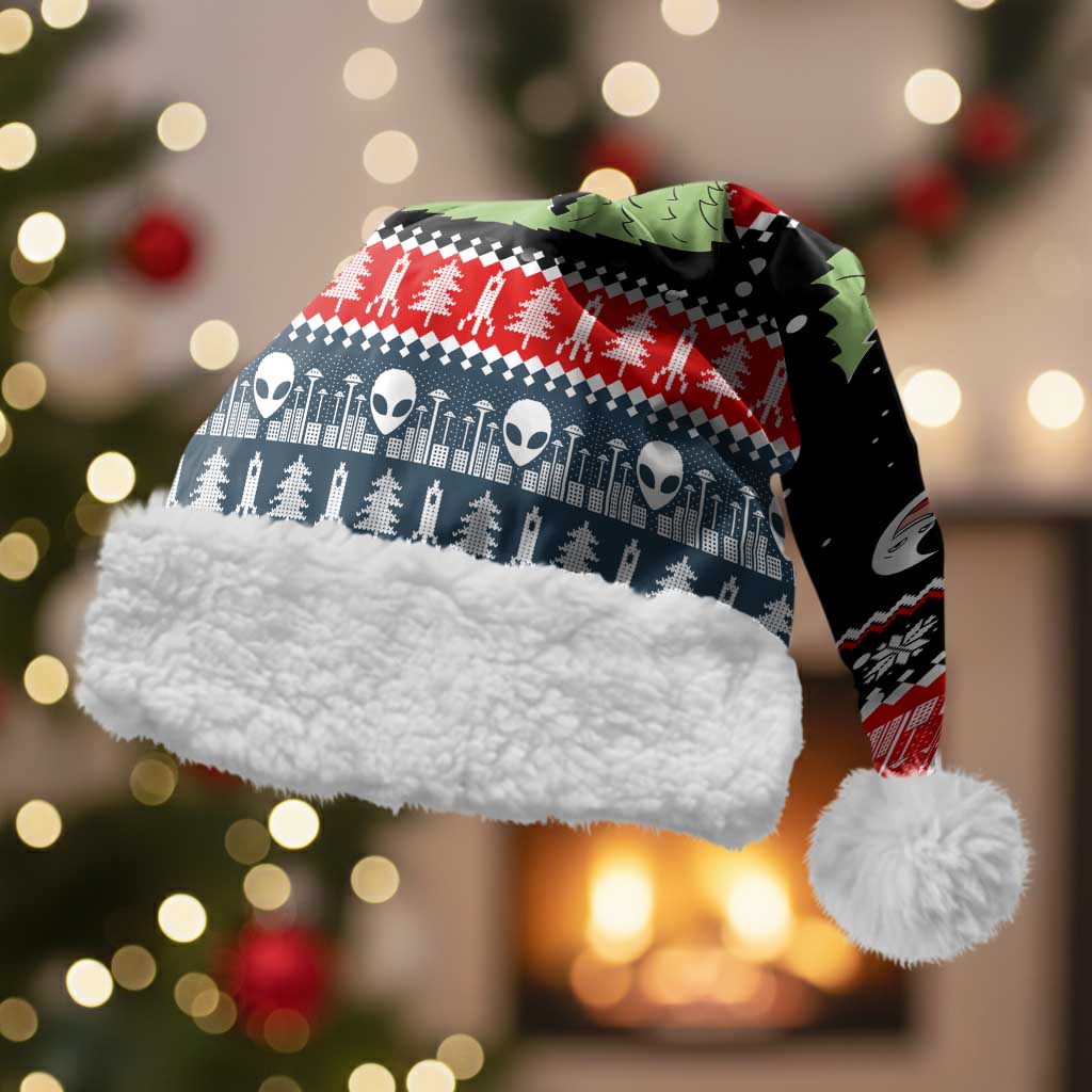 Alien Christmas Santa Hat Xmas Holiday Patterns - Wonder Print Shop