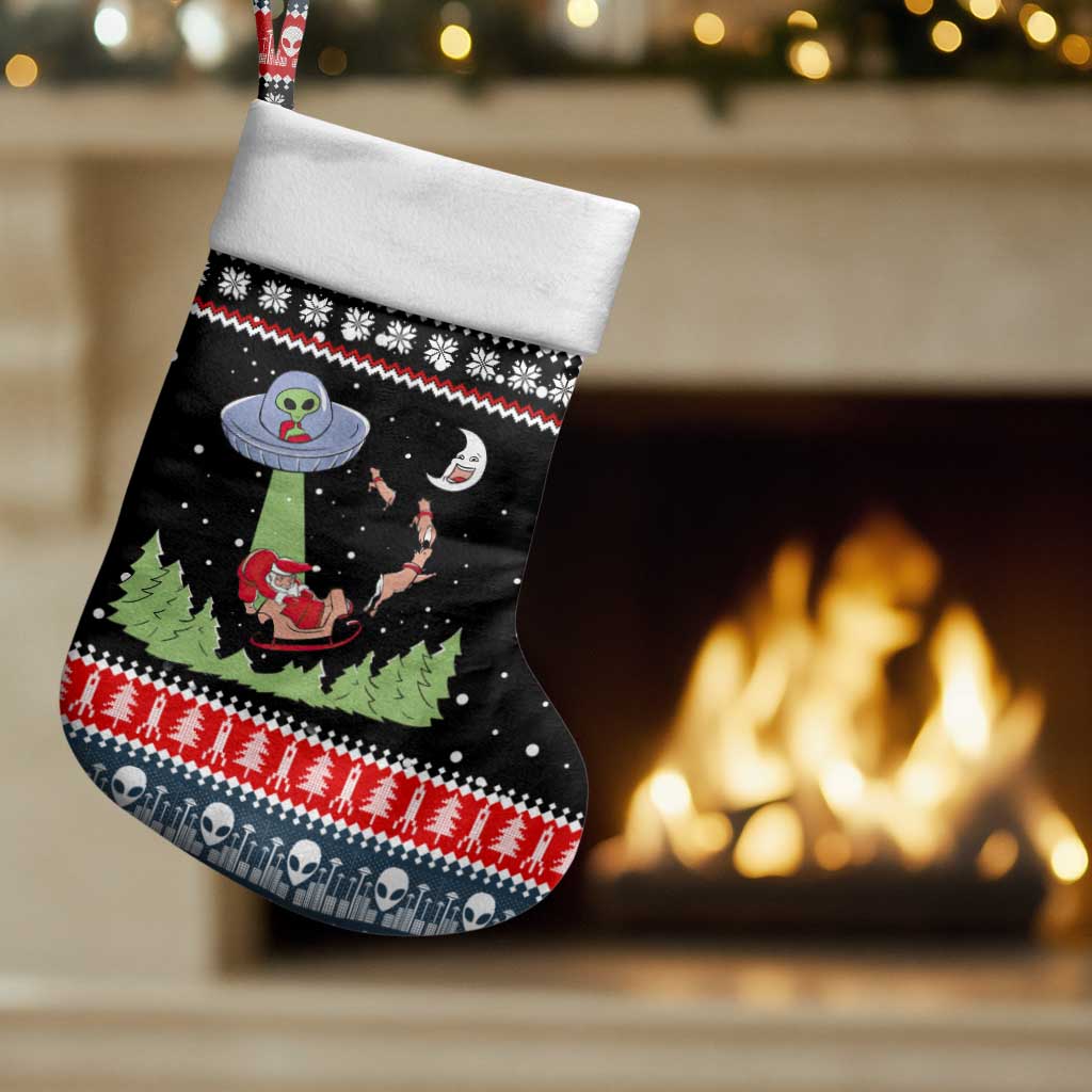 Alien Christmas Stocking Xmas Holiday Patterns - Wonder Print Shop