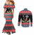 Alien Christmas Couples Matching Mermaid Dress and Long Sleeve Button Shirt Xmas Holiday Patterns - Wonder Print Shop