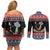 Alien Christmas Couples Matching Off Shoulder Short Dress and Long Sleeve Button Shirt Xmas Holiday Patterns - Wonder Print Shop