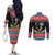 Alien Christmas Couples Matching Off The Shoulder Long Sleeve Dress and Long Sleeve Button Shirt Xmas Holiday Patterns - Wonder Print Shop