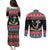 Alien Christmas Couples Matching Puletasi and Long Sleeve Button Shirt Xmas Holiday Patterns - Wonder Print Shop