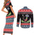 Alien Christmas Couples Matching Short Sleeve Bodycon Dress and Long Sleeve Button Shirt Xmas Holiday Patterns - Wonder Print Shop