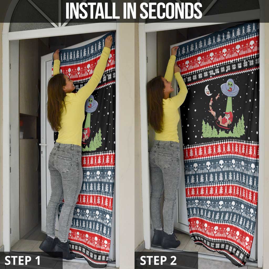 Alien Christmas Door Cover Xmas Holiday Patterns - Wonder Print Shop