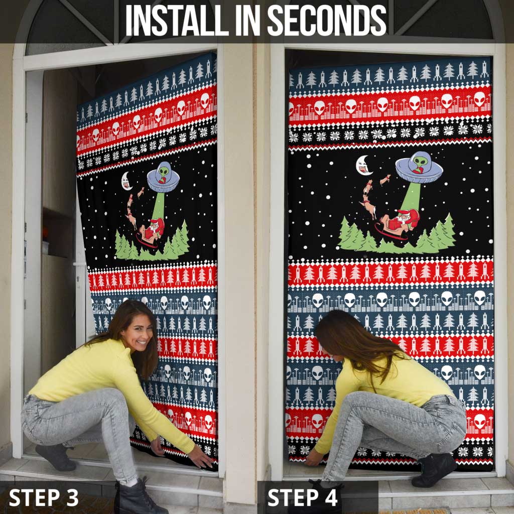 Alien Christmas Door Cover Xmas Holiday Patterns - Wonder Print Shop