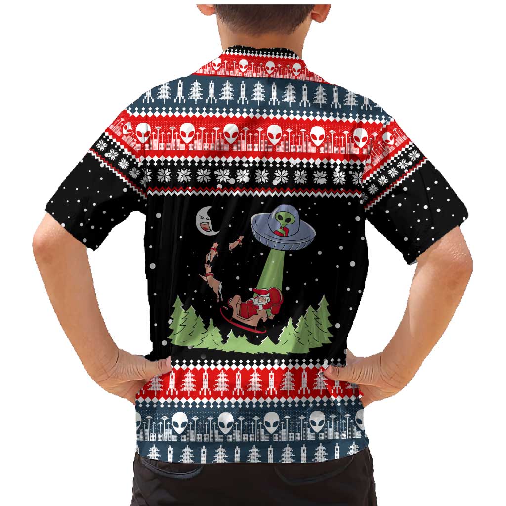 Alien Christmas Family Matching Mermaid Dress and Hawaiian Shirt Xmas Holiday Patterns - Wonder Print Shop