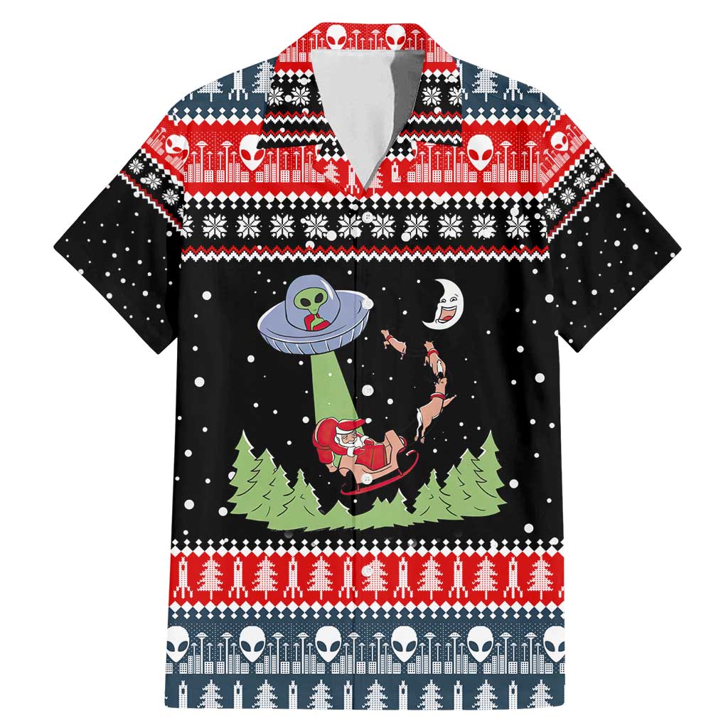 Alien Christmas Family Matching Mermaid Dress and Hawaiian Shirt Xmas Holiday Patterns - Wonder Print Shop