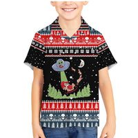 Alien Christmas Family Matching Mermaid Dress and Hawaiian Shirt Xmas Holiday Patterns - Wonder Print Shop