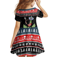 Alien Christmas Family Matching Off The Shoulder Long Sleeve Dress and Hawaiian Shirt Xmas Holiday Patterns - Wonder Print Shop