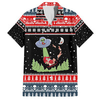 Alien Christmas Family Matching Off The Shoulder Long Sleeve Dress and Hawaiian Shirt Xmas Holiday Patterns - Wonder Print Shop