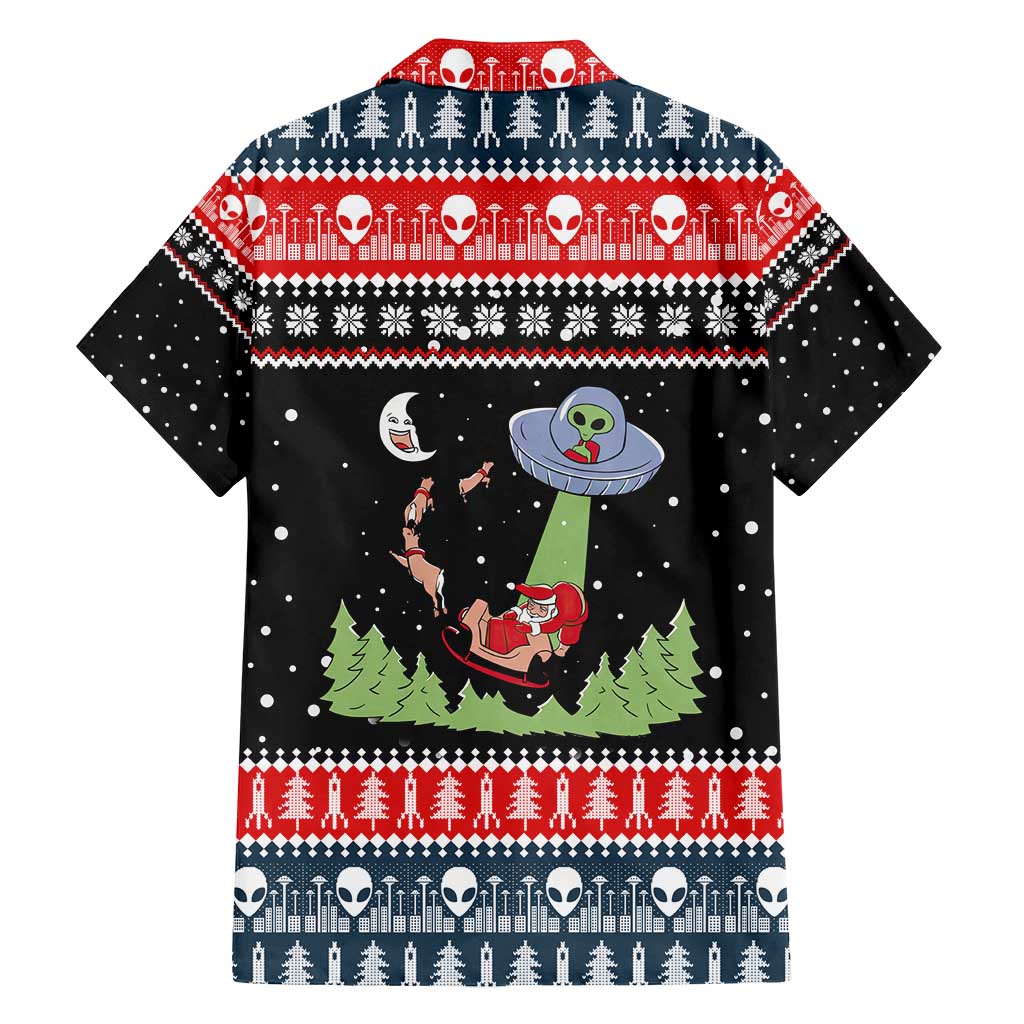 Alien Christmas Family Matching Off Shoulder Maxi Dress and Hawaiian Shirt Xmas Holiday Patterns - Wonder Print Shop