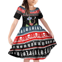 Alien Christmas Family Matching Off Shoulder Short Dress and Hawaiian Shirt Xmas Holiday Patterns - Wonder Print Shop
