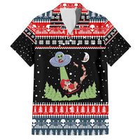 Alien Christmas Family Matching Off Shoulder Short Dress and Hawaiian Shirt Xmas Holiday Patterns - Wonder Print Shop
