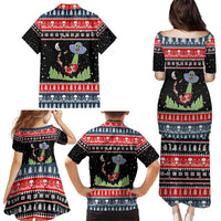 Alien Christmas Family Matching Puletasi and Hawaiian Shirt Xmas Holiday Patterns - Wonder Print Shop