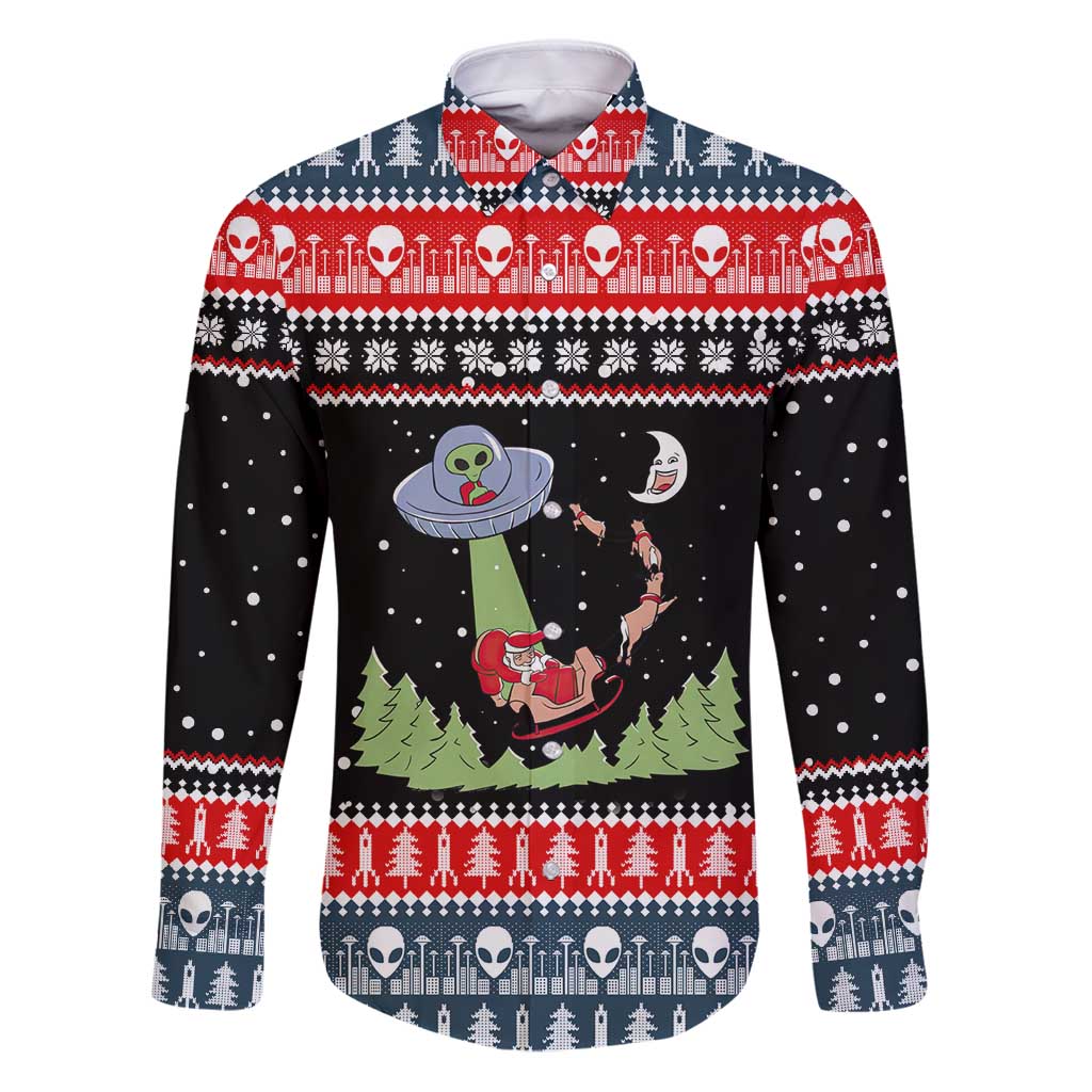 Alien Christmas Family Matching Puletasi and Hawaiian Shirt Xmas Holiday Patterns - Wonder Print Shop