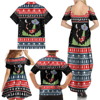 Alien Christmas Family Matching Summer Maxi Dress and Hawaiian Shirt Xmas Holiday Patterns - Wonder Print Shop