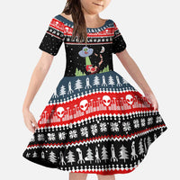 Alien Christmas Family Matching Tank Maxi Dress and Hawaiian Shirt Xmas Holiday Patterns - Wonder Print Shop