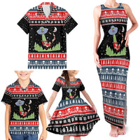 Alien Christmas Family Matching Tank Maxi Dress and Hawaiian Shirt Xmas Holiday Patterns - Wonder Print Shop