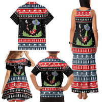 Alien Christmas Family Matching Tank Maxi Dress and Hawaiian Shirt Xmas Holiday Patterns - Wonder Print Shop