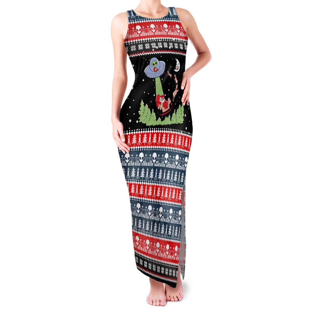 Alien Christmas Family Matching Tank Maxi Dress and Hawaiian Shirt Xmas Holiday Patterns - Wonder Print Shop
