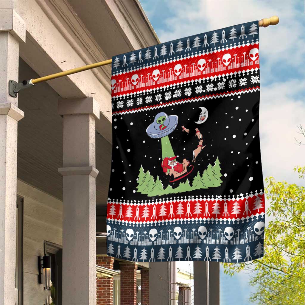 Alien Christmas Garden Flag Xmas Holiday Patterns - Wonder Print Shop