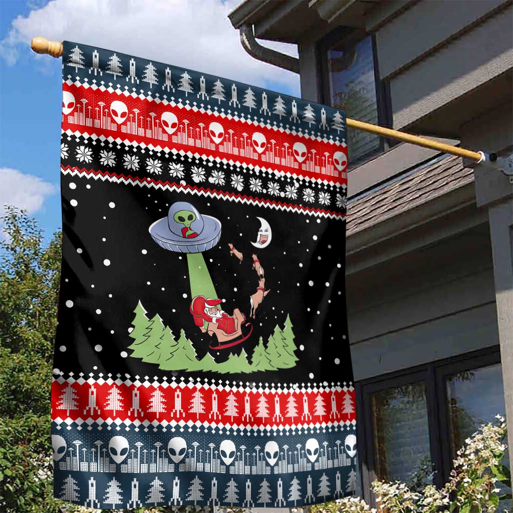 Alien Christmas Garden Flag Xmas Holiday Patterns - Wonder Print Shop