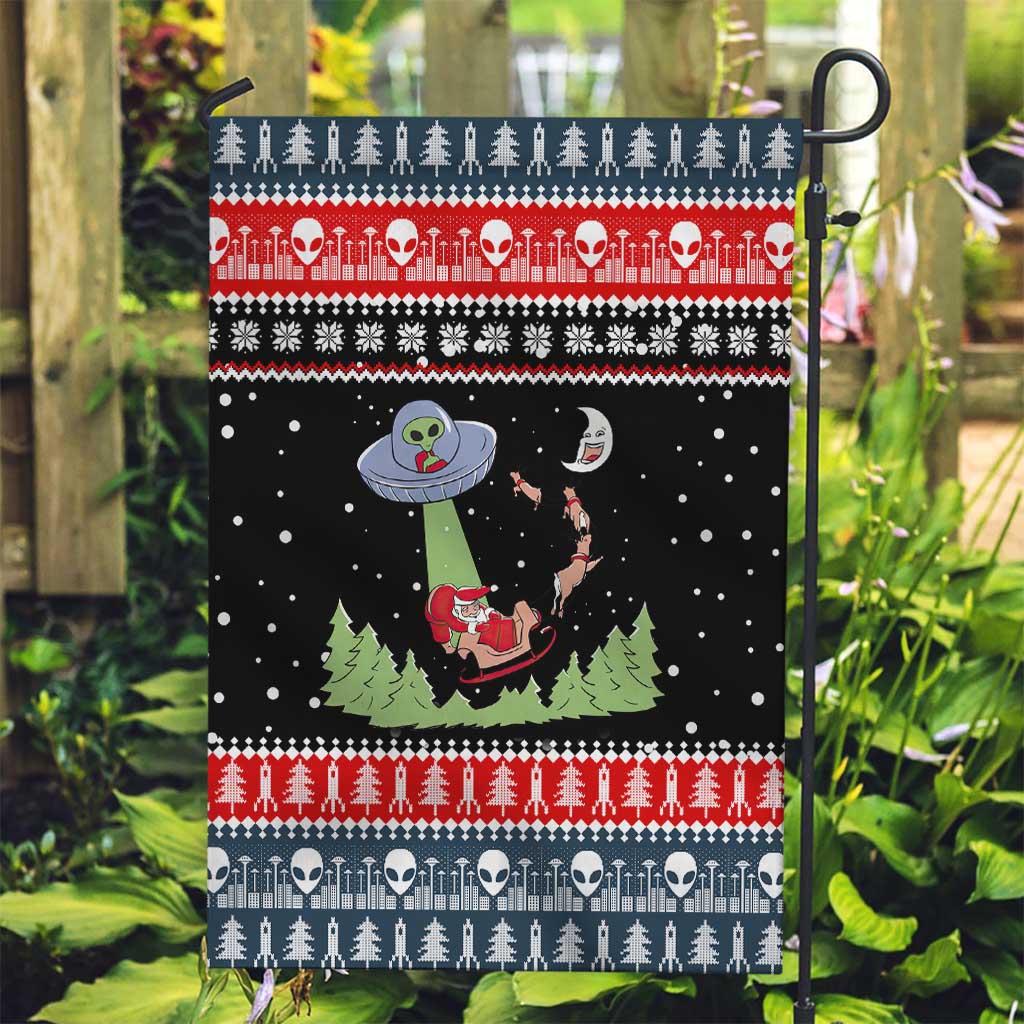 Alien Christmas Garden Flag Xmas Holiday Patterns - Wonder Print Shop