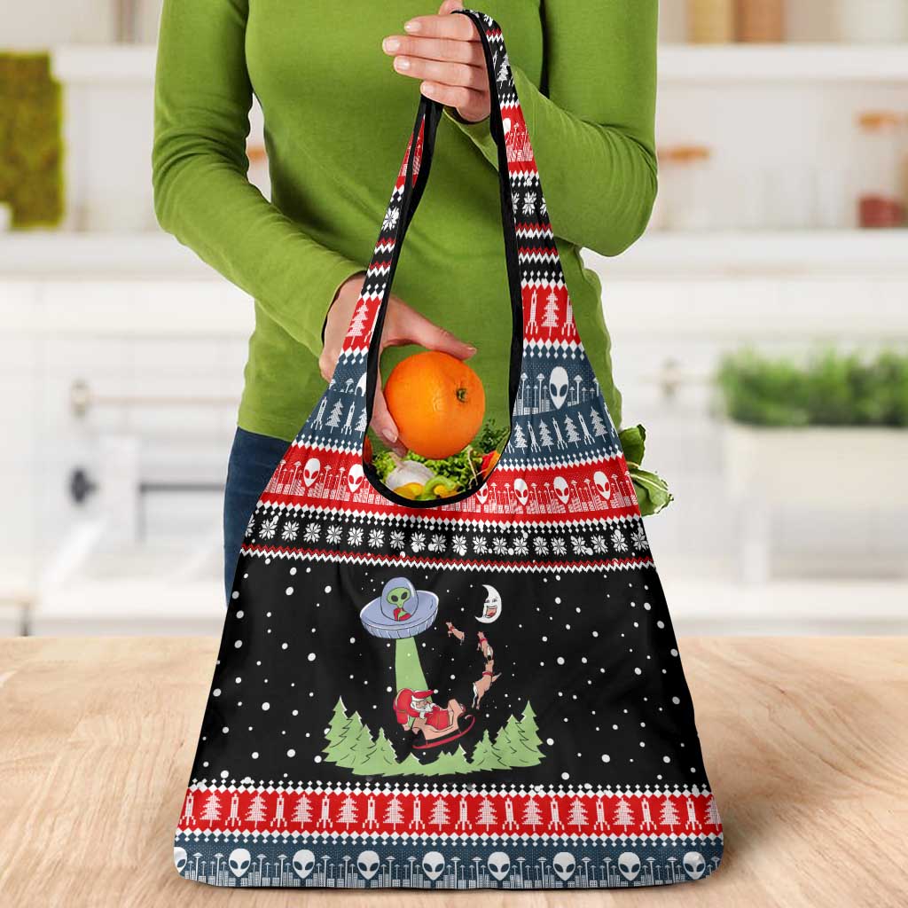 Alien Christmas Grocery Bag Xmas Holiday Patterns - Wonder Print Shop