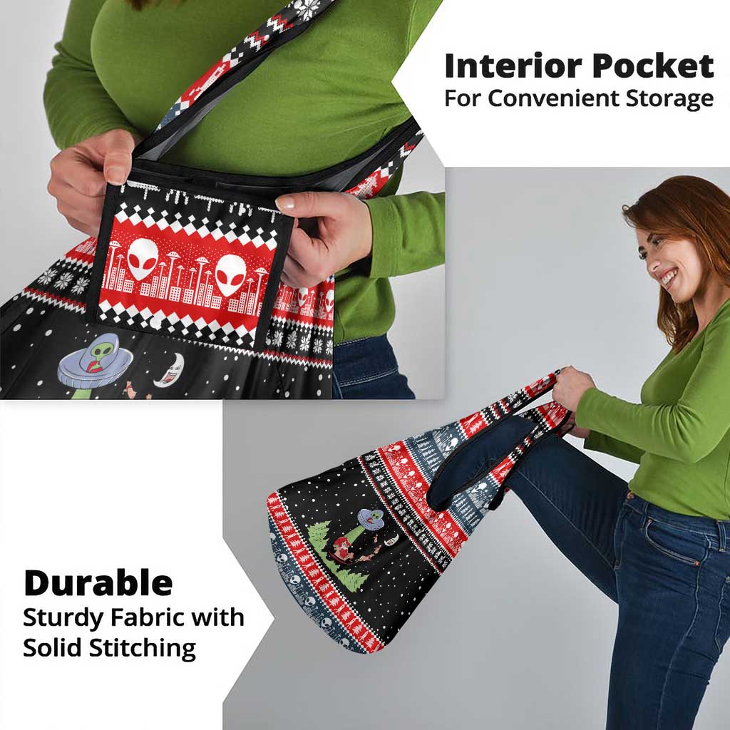 Alien Christmas Grocery Bag Xmas Holiday Patterns - Wonder Print Shop