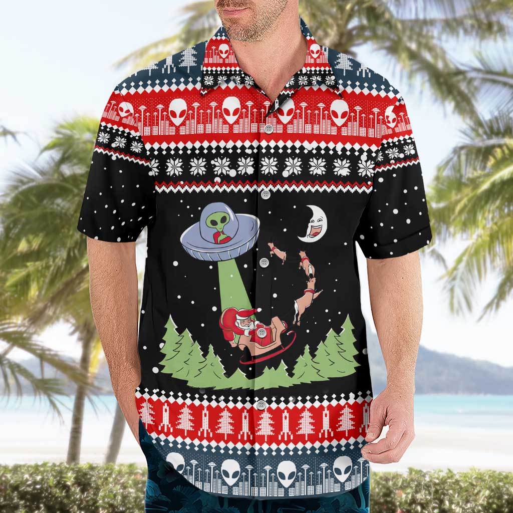 Alien Christmas Hawaiian Shirt Xmas Holiday Patterns - Wonder Print Shop