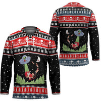 Alien Christmas Hockey Jersey Xmas Holiday Patterns - Wonder Print Shop