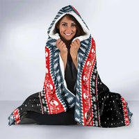 Alien Christmas Hooded Blanket Xmas Holiday Patterns - Wonder Print Shop