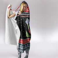 Alien Christmas Hooded Blanket Xmas Holiday Patterns - Wonder Print Shop