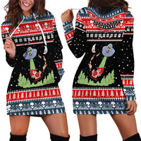 Alien Christmas Hoodie Dress Xmas Holiday Patterns - Wonder Print Shop