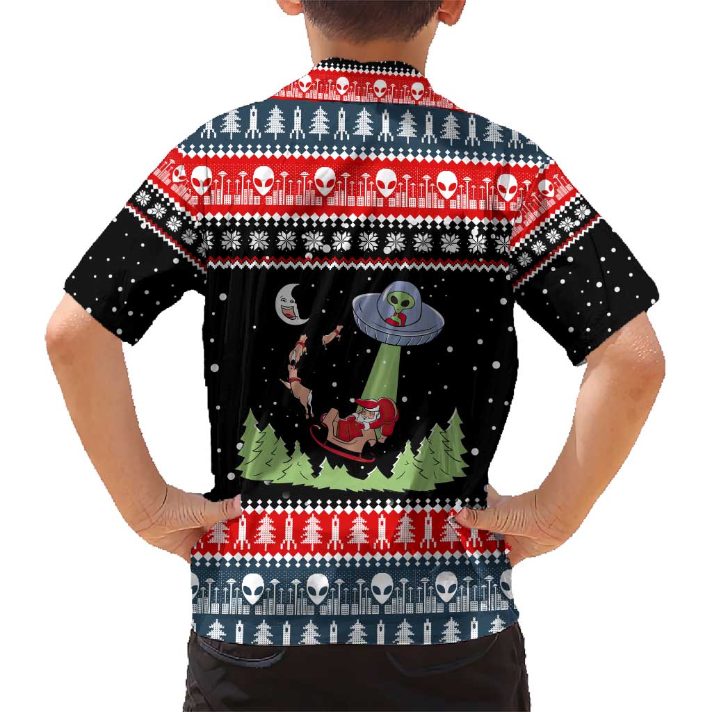 Alien Christmas Kid Hawaiian Shirt Xmas Holiday Patterns - Wonder Print Shop